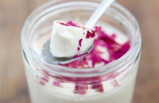 Yoghurt and double cream pannacotta